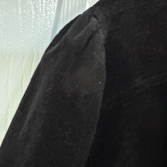 Black corduroy blazer with three buttons - Picture 3 of 7